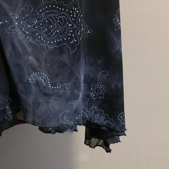 Blue Sparkly 90's Prom Dress - Picture 3 of 4